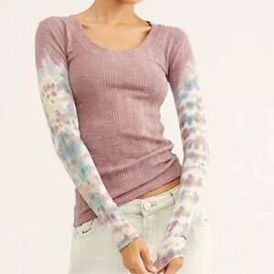 Free People | Big Sur Ribbed Scoop Neck Long Sleeve Tee